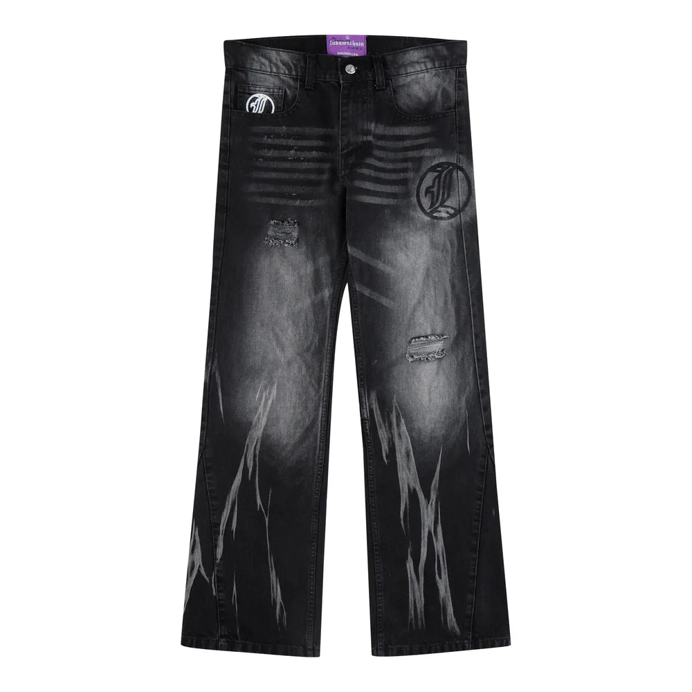 Flared Jeans Series - Black