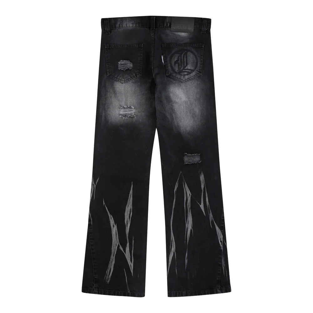 Flared Jeans Series - Black