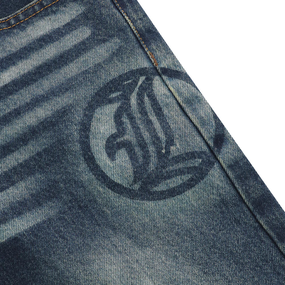 Flared Jeans Series - Blue Yellow