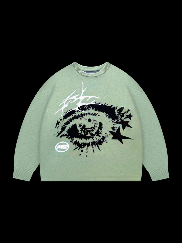 OVER5IZE "optic" SWEATER SAGE GREEN