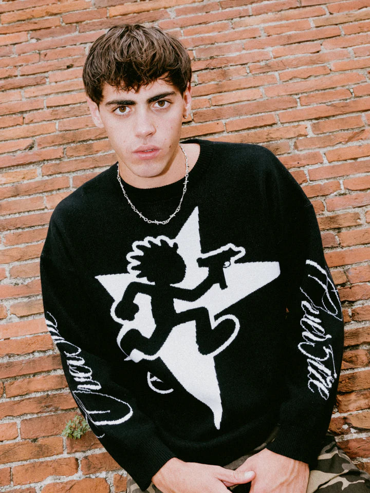 OVER5IZE "uzi" SWEATER BLACK