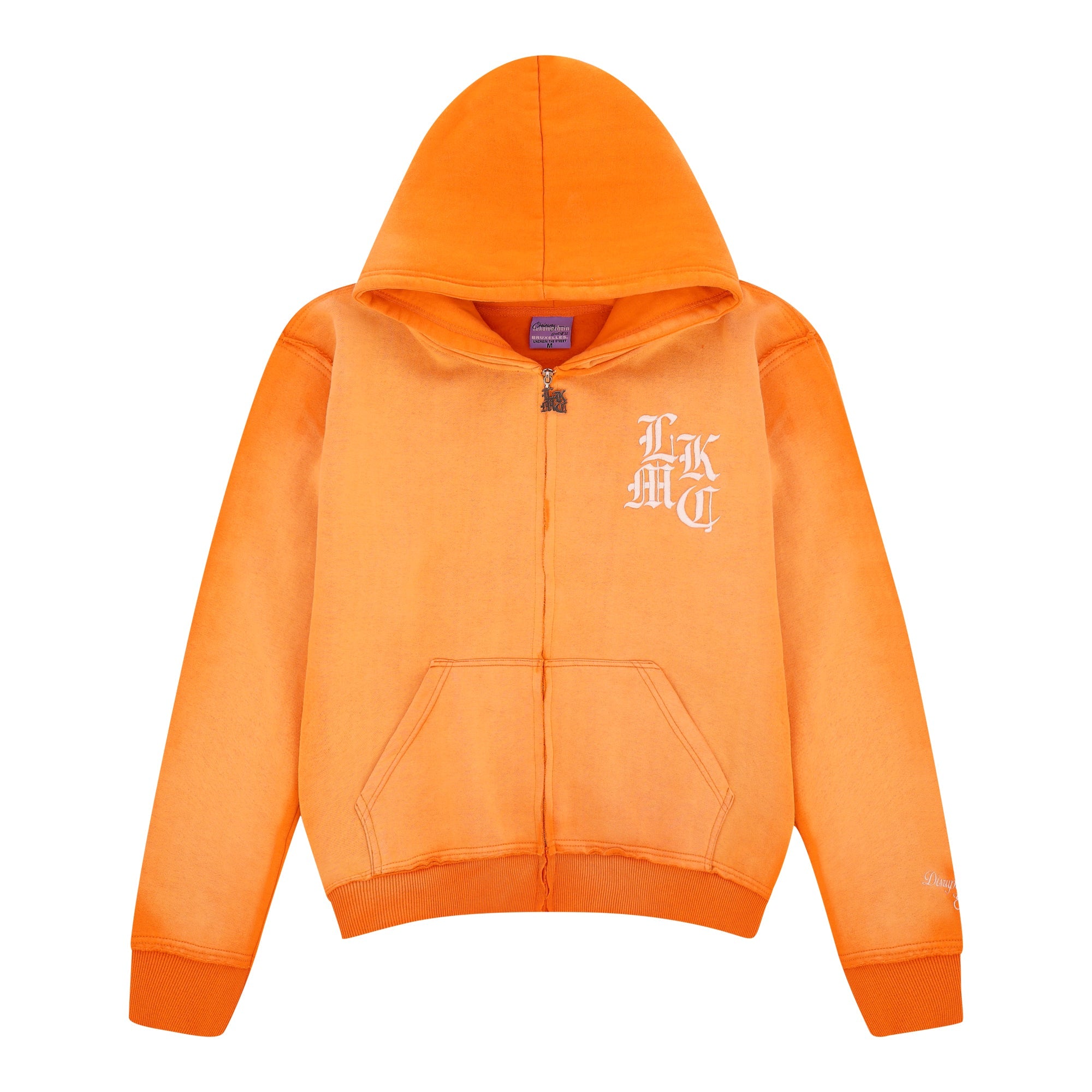 Distressed Zip Hoodie Orange (limited edition)